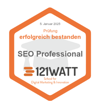 121WATT SEO Professional Zertifikat
